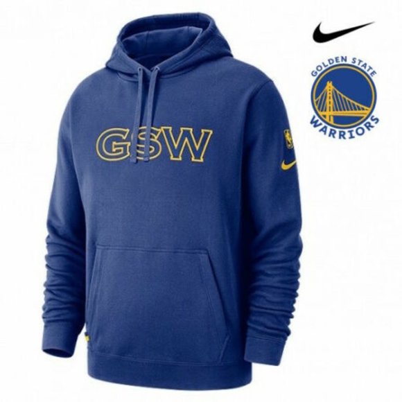 Golden State Warriors Nike NBA Men's Fleece Pullover Hoodie - Blue